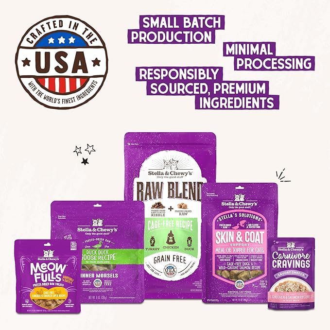 Stella & Chewy's Freeze-Dried Raw Cat Dinner Morsels - Premium Chicken Recipe with 98% Cage-Free Meat & Organs - Natural Grain-Free Cat & Kitten Food - Made in USA - 1 oz (Pack of 2)