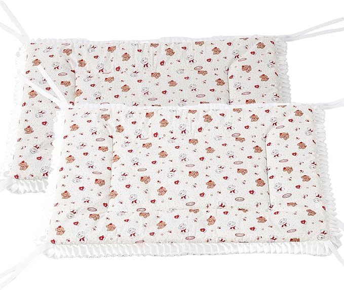 2PCS Reversible Silent Cat Bed Self Warming Pet Pad Thin Style Mat Washable Cushion Pad, Pad for Window Perch Outdoor Cat Houses, for Cats, Small Dogs, Rabbits, Non Electric,(Red Puppy,XS)
