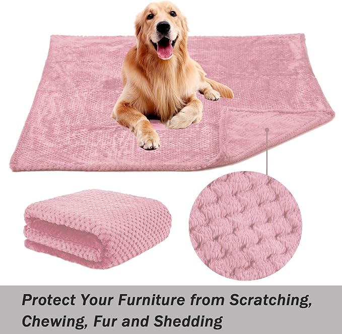 Dog Blanket,Soft Fuzzy Blankets for Puppy, Small,Medium,Large,X-Large Premium Fluffy Blankets Plush Fleece Throw Dog Bed, Couch, Sofa, Reversible Travel Warm Covers