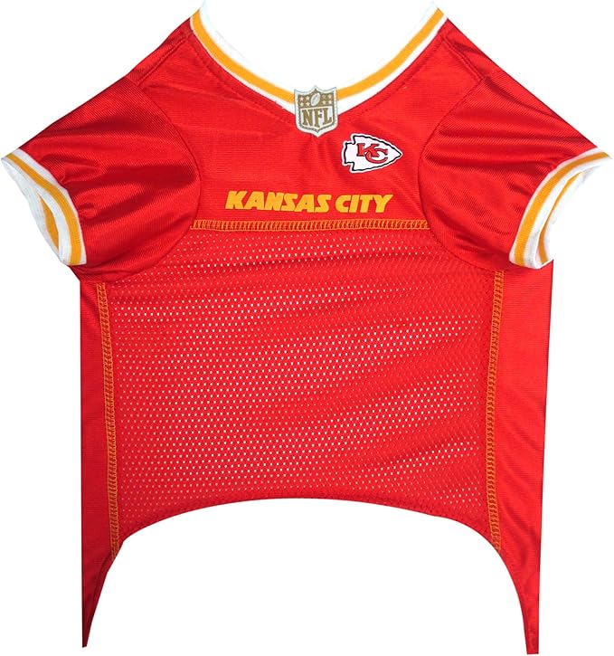 Pets First NFL Kansas City Chiefs Dog Jersey, X-Small Shirt Apparel Jersey Cute Outfit for Dogs or Cats & Small Animals