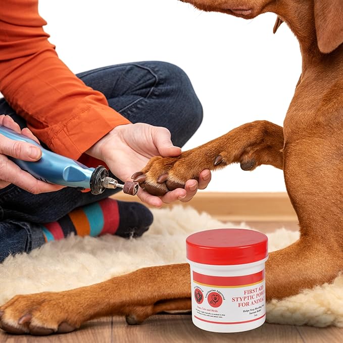 G.B.S Styptic Powder for Animals – Fast-Acting Blood Stop for Dogs, Cats, Birds & Small Pets – First Aid Powder for Nail Bleeding, Minor Cuts & Grooming – 1 oz, Pack of 5