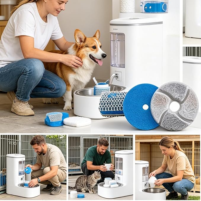 Cat Water Fountain, Drinking Pads Filter, Pet Hydration Gear with Smart Style, Utility Helper for Daily Drink, Filter Mate, Fountain Helper for Dogs Drinking Watering Kitten Animal Daily Traveling