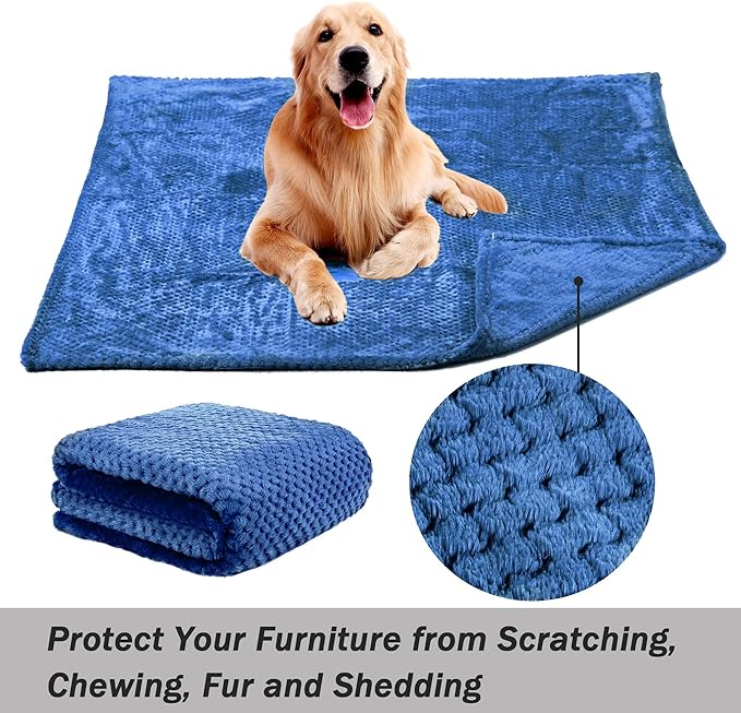 Dog Blanket,Soft Fuzzy Blankets for Puppy, Small,Medium,Large,X-Large Premium Fluffy Blankets Plush Fleece Throw Dog Bed, Couch, Sofa, Reversible Travel Warm Covers