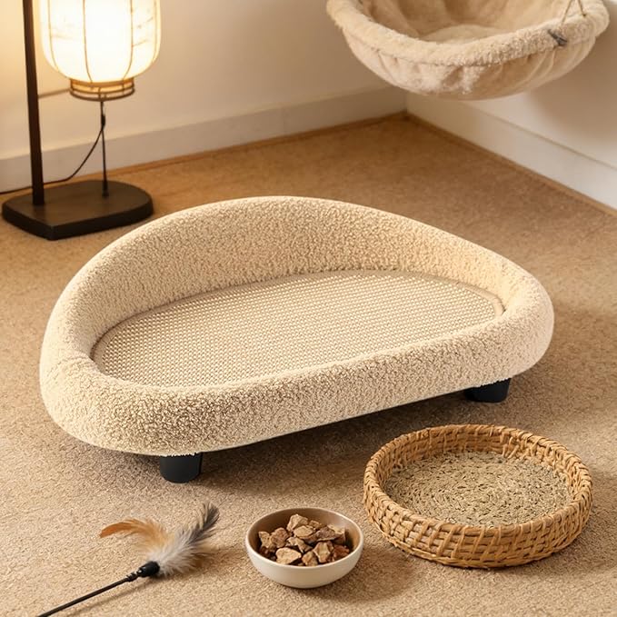 Cat Scratcher Bed - Sisal Large Lounge Nest - Scratching Pad | for Home Living Room Apartment Dorm Patio Balcony Porch Corner