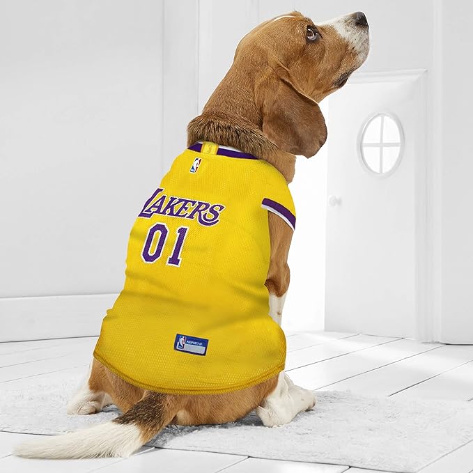NBA LOS ANGELES LAKERS DOG Jersey, Small - Tank Top Basketball Pet Jersey
