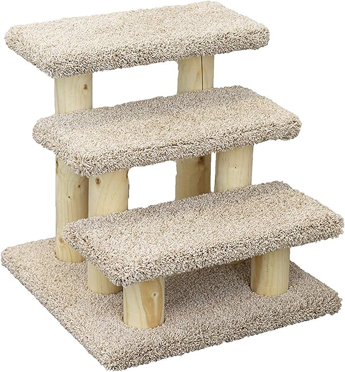New Cat Condos 110223 Pet Stairs, Large, Beige