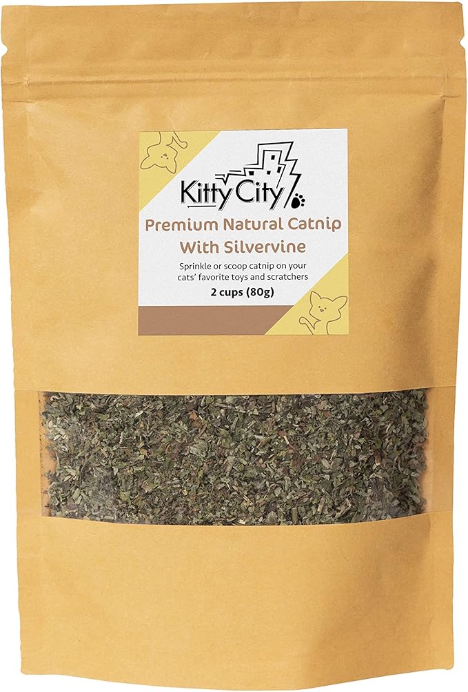 Kitty City Cat Premium Natural Catnip Collection, Catnip With Silvervine