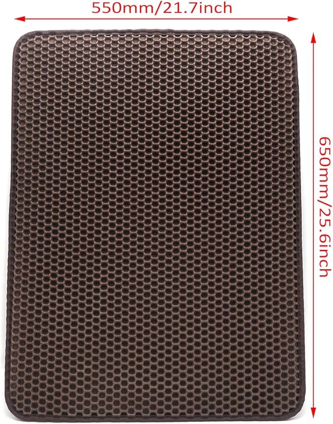 XKMT- Animal Pet Supplies Cats Litter & Housebreaking 65X55 Brown Cat litter Mat Double Layer Pad Trapper Folding Pad EVA Foam Rubber