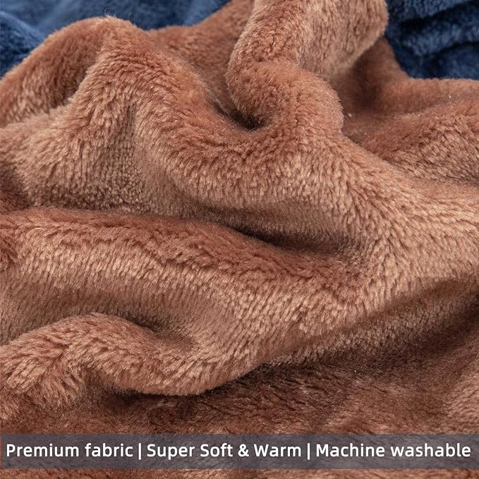 FabriCastle Dog Hoodie Sweater for Small Dogs Boy and Girl, Dog Clothes S XS XXS Puppy Sweatshirt, Pet Outfit, Cat Clothing Super Soft Warm Snap On Closure (Camel-Navy, Small)