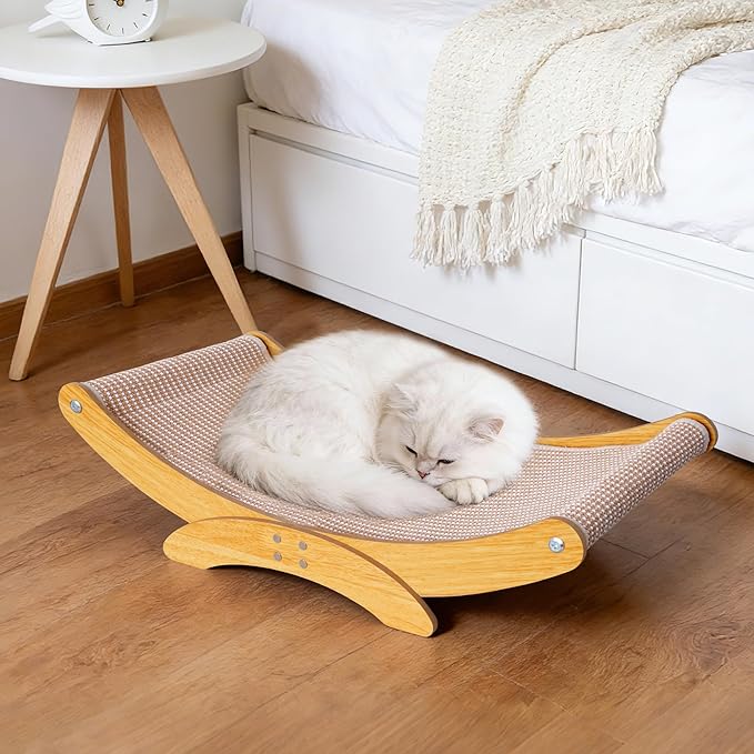 Cat Scratcher Bed L Mat for Indoor Cats, 23.6" Large Natural Sisal Cat Scratching Board Replacement Mat