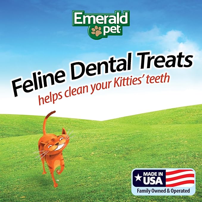 Feline Dental Treats — Tasty and Crunchy Cat Dental Treats Grain Free — Natural Dental Treats to Clean Cat Teeth, Freshen Cat Breath, and Reduce Plaque and Tartar Buildup — Tuna Treats, 3 oz