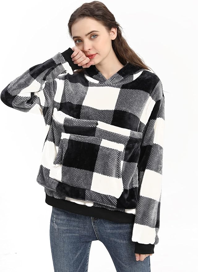 LINYUCHEN Cat Pouch Hoodie Large Pet Pouch Sweatshirt Puppy Kitten Holder Carrier Pullover Tops for Women