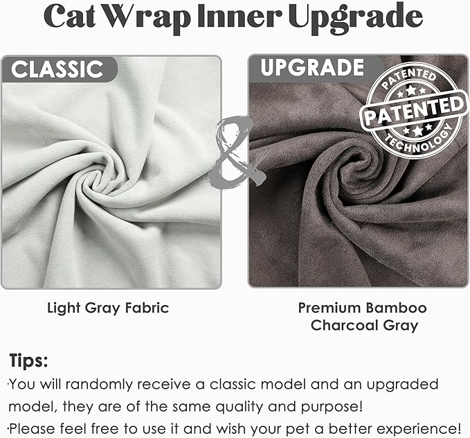 35.4“ Cat Wrap for Cutting Nails Self-Adherent Fabric Cat Wrap for Grooming Cat Restraint for Nail Clipping Anti-Escape Cat Calming Wrap Within 22lbs