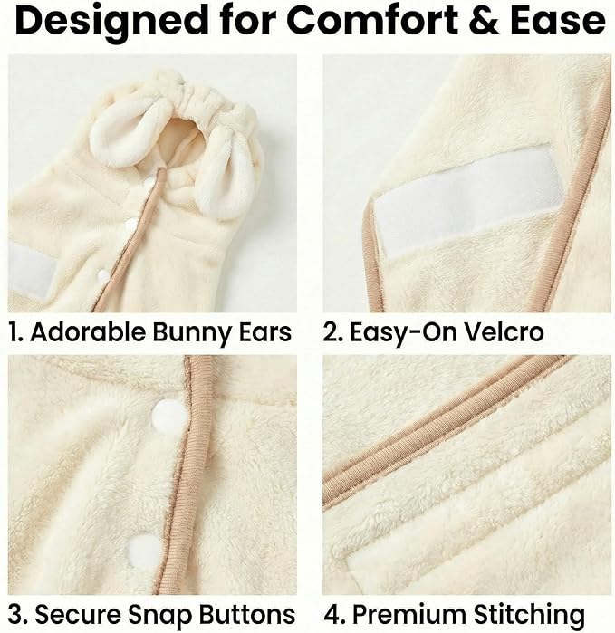 Dog Bathrobe Super Absorbent Towel for Small Dogs Cats Fast Drying Dog Robe Coat with Hood Puppy Cat Bath Towel Wrap Pet Grooming Supplies After Shower (White,XS)