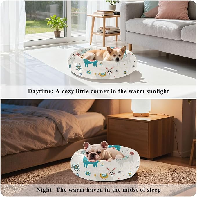 Bohemian Pet Beds for Cats and Cats Flame Design Teal for Medium Sized Pets Sleeping Beds and Dog Furniture