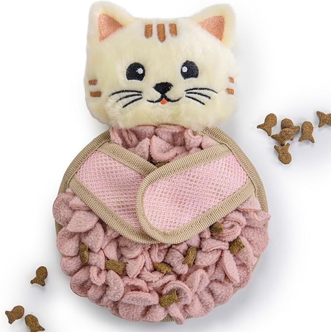 Catstages Snuffle Mat for Cats - Interactive Foraging Toy with Hidden Treats, Non-Slip Base, and Hunting Stimulation for Mental and Physical Activity, 8.7" x 6"