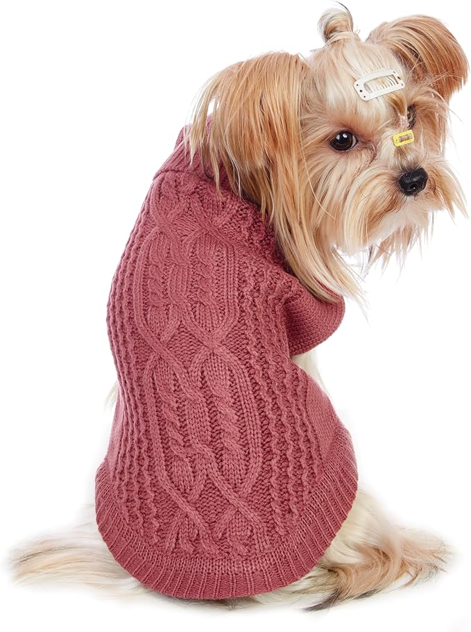 Stretchy Cat Sweater - 17 Colors & 6 Sizes | Snug Winter-Ready Knit for Boy/Girl Cats & Kittens(Maple Leaf Red, Large)