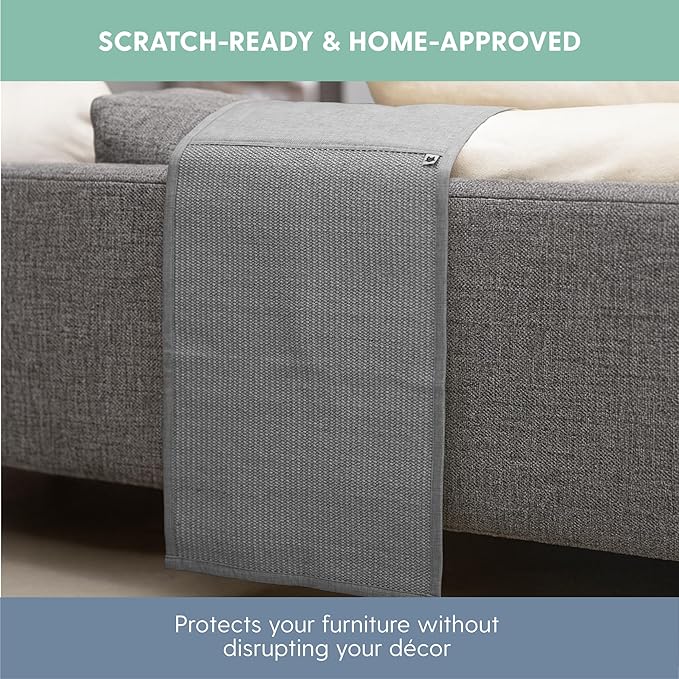 The Cat Ladies Cat Scratch Furniture Protector Mat - Couch Protector from Claws - Anti Scratch Furniture Protectors from Cats Scratching - Sisal Scratcher Pad - Couch Cover Carpet - Grey