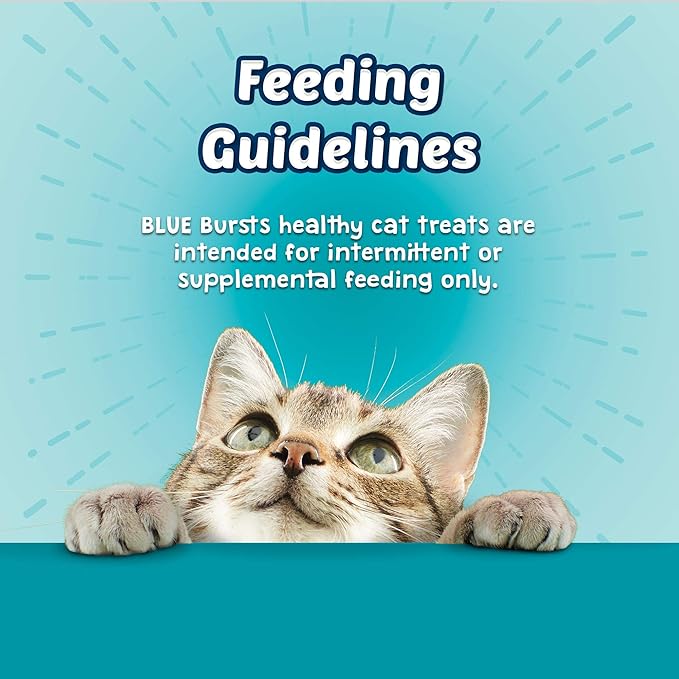 Blue Buffalo Bursts Crunchy Cat Treats, Seafood 2-oz Bag (6 Pack)