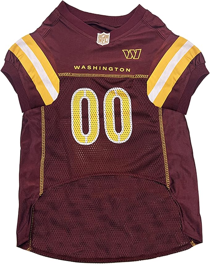 Pets First Washington Commanders Dog Jersey, Small, NFL Licensed, Mesh, Officially Licensed