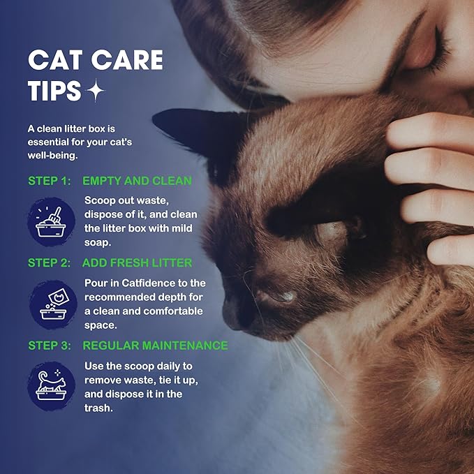 Catfidence Organic Bamboo Cat Litter, Unscented, Dust-Free & Fast-Drying, Long-Lasting Odor Control, Multi-Cat Friendly, 3 Pack (7 lb Each, 21 lb Total)