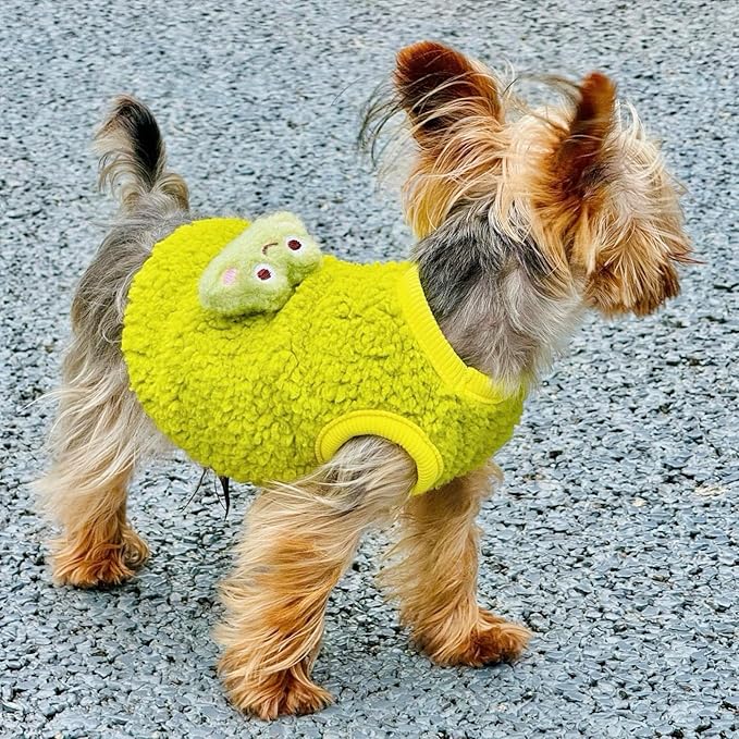 4-Piece Tiny Pet Clothes, Candy Colored Plush Sweater Shirts for Newborn/Teacup Cats & Dogs (e.g., Chihuahuas, Yorkies), Bunnies, and Other Small Animals (Gradient, XXXS (Under 1.5 lbs))