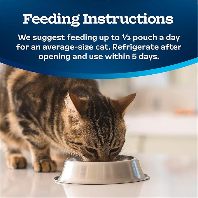 Blue Buffalo Tastefuls Purées Natural Cat Food Complement with 5 Ingredients, Chicken, Tuna, Beef, 3-oz Resealable Pouches, 12-ct Variety Pack