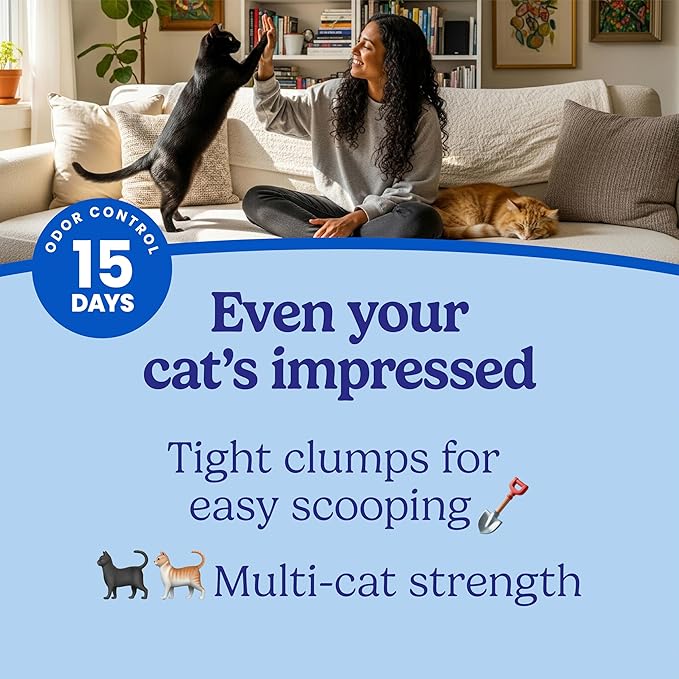Fresh Step Extreme Multi Cat Clumping Litter with Febreze Freshness, Low Dust, Odor Control with Ammonia Block Tech, Compatible in Automatic Litter Boxes, 14 lb. Box