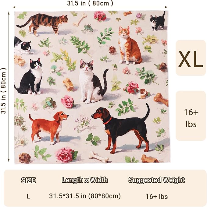 Purrfect Peace Cat Swaddle Wrap – 31.5" Professional Calming Restraint Bag for Grooming, Nail Trimming & Medicine - Adjustable Cat Restraint for Grooming, Nail Clipping & Vet Visits