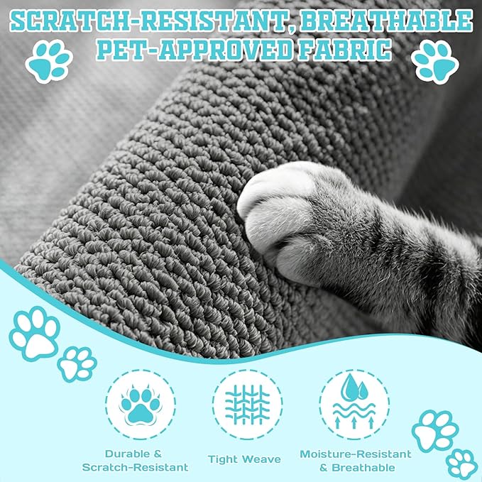 Door & Wall Corner Cat Scratcher, Grey 19.68x7.8 Inch Scratch Pad for Cats, Corner Scratchers for Indoor Cats