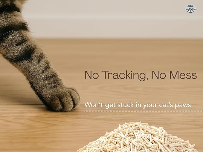 Tofu Cat Litter22.4LB(5.6LB*4bags) Fast Clumping, Dust-Free,Really Natural Raw Materials, Flushable,Ultra Absorbent and Fast Drying,Solubility in Water,Less Scattering