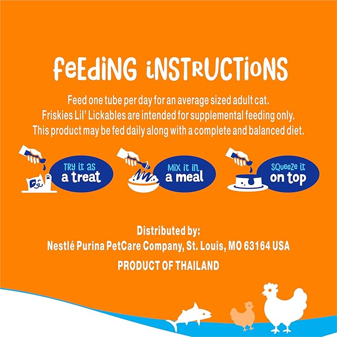 Purina Friskies Lil' Lickables with Chicken or Tuna Variety Pack Lickable Cat Treats  - 5 oz. (Pack of 10)