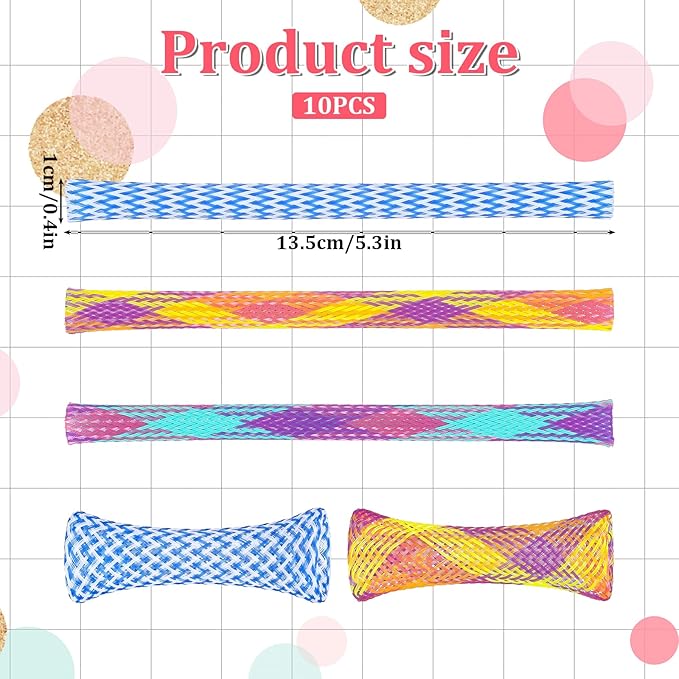 10PCS Kitten Colorful Fun Tubes, Cat Tube Spring Toy Interactive Cat Toys, Indoor Interactive Cats Tube, Spring Tubes Toy for Indoor Cats to Chase, Bite, and Pounce