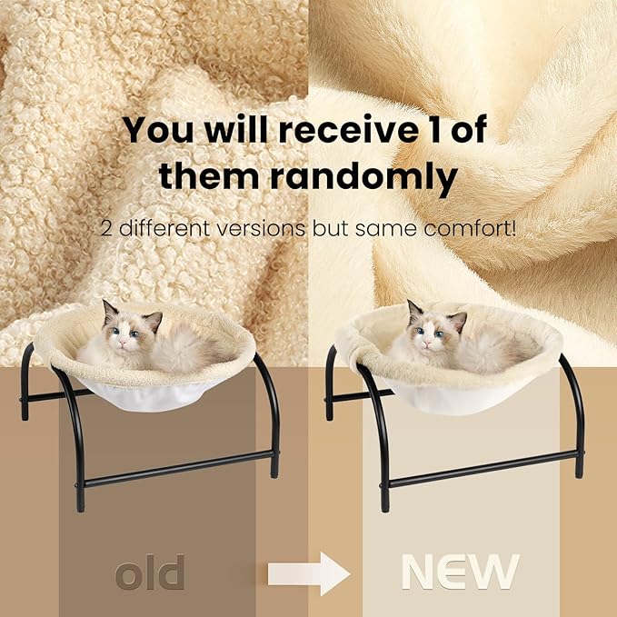 JUNSPOW Cat Bed Dog Perch Pet Hammock Bed Pet Sleeping Cat Supplies Pet Supplies Whole Wash Stable, Detachable, Breathable, Easy Assembly Indoors Outdoors, 16.9 in x 16.9 in x 9.5 in