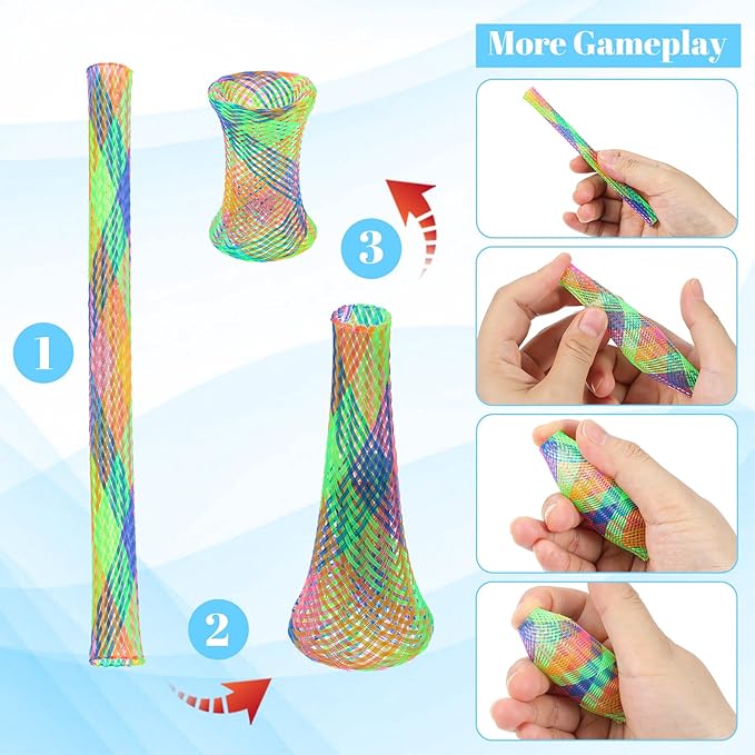 ElevateTech Cat Spring Toys Cat Tube Spring Toy Interactive Cat Toy for Indoor Cats Plastic Spring Coils Attract Cats to Swat Bite Hunt 3.66 × 1.85 × 0.12 inches Multicolor 60Pcs
