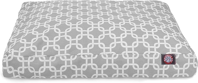 Gray Links Extra Large Rectangle Indoor Outdoor Pet Dog Bed With Removable Washable Cover By Majestic Pet Products