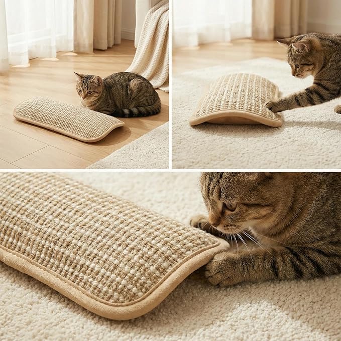 Cat Toy, Interactive Catnip Chew Toy, Durable 12 Inches Catnip Kicker Soft Sisal Pillow with Organic Catnip for Kittens and Adult Cats for Indoor Scratching, Chewing & Teething (3)