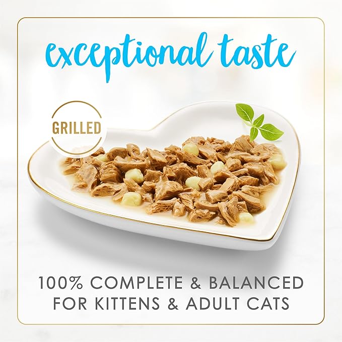 Fancy Feast Purina Delights with Cheddar Grilled Tuna and Cheddar Cheese Feast in Wet Cat Food Gravy Cat Food -3 oz. Cans (Pack of 48)