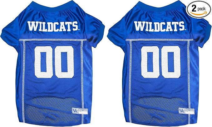 NCAA College University of Kentucky Wildcats Mesh Jersey for Dogs & Cats, Small. Licensed Big Dog Jersey with Your Favorite Football/Basketball College Team (Pack of 2)