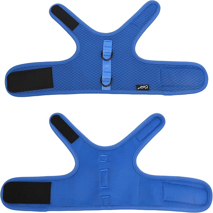 Cat Harness and Leash for Walking Escape Proof Breathable Mesh Fabric, Solid Blue, Medium, Adjustable Cat Walking Jackets, Padded Stylish Cat Vest