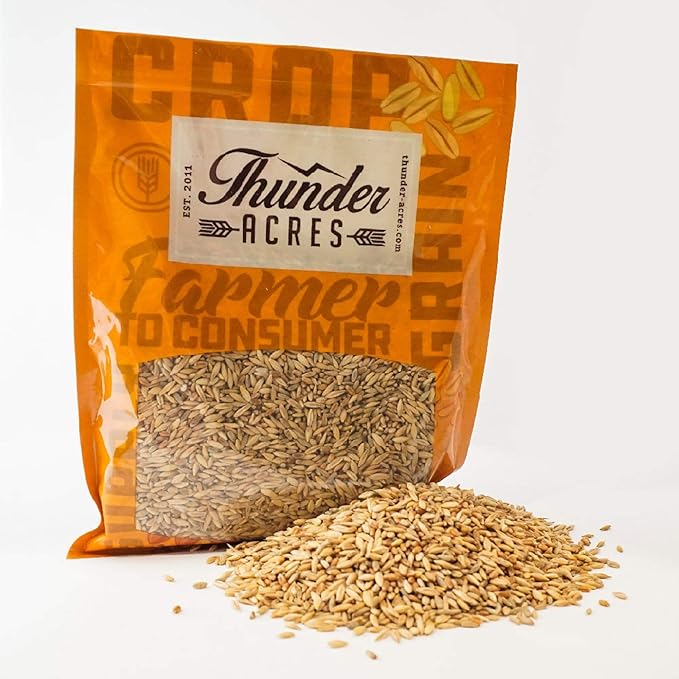 Thunder Acres Cat Grass Blend, Wheat, Barley, Oats, and Rye Mix, Non-GMO, Certified Organic, Bonus CAT Toy (5 LB)