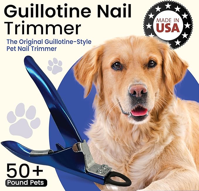 Resco USA-Made Dog Nail Clippers - Professional Guillotine Trimmer for Clean Cuts - Candy Color Series - Replacement Blade System - Fits All Breed Sizes