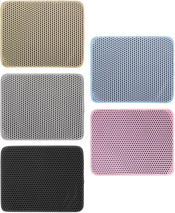 Cats Litter Mat, Cats Litter Trapping Mat, Honeycomb Layer Design, Less Waste Litter Trapping Mat Less Waste Cats Litter Mat Litter Trapping Tray