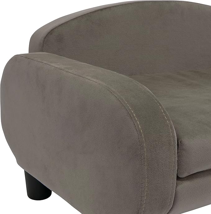 Paws & Purrs Cat Sofa Bed, Pet Couch for Indoor Cats Elevated Cat Beds with Removable Washable Mattress Cover for Kitten, Puppy or Small Animal- 31.5" Wide, Ash