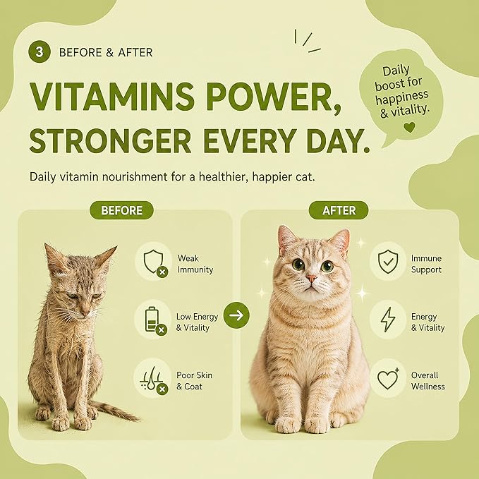 PAWLI Multivitamin Lickable Cat Treats, Squeeze Cat Treats for Daily Nutrition Support, All-in-One Cat Treats with Vitamins & Minerals, Grain-Free, 7 Count (3.5 oz Total)