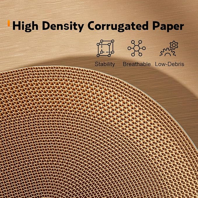 Extra Large Cat Scratcher Bed, 21.6" L x 15.7" W x 3.5" H Anti-Tip XL XXL Cat Scratch Cardboard, Scratching Board Pad for Indoor Cats Kitty Kittens, Scratch Lounge House Couch, Furniture Protector