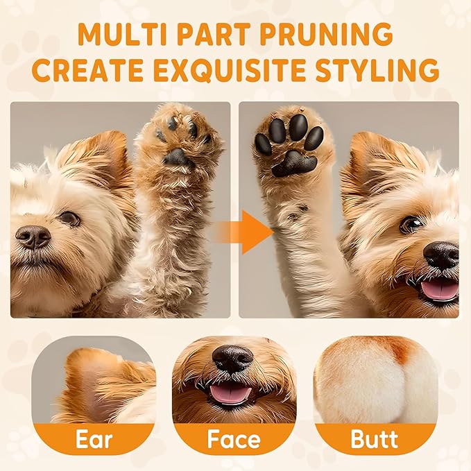 Pet MicroPrecision Trimmer, 2026 New Rechargeable Pet Trimmer, Waterproof Dog Hair Clipper for Home Use, Multifunctional Cordless Pets Clipper for Pets Owners (1)