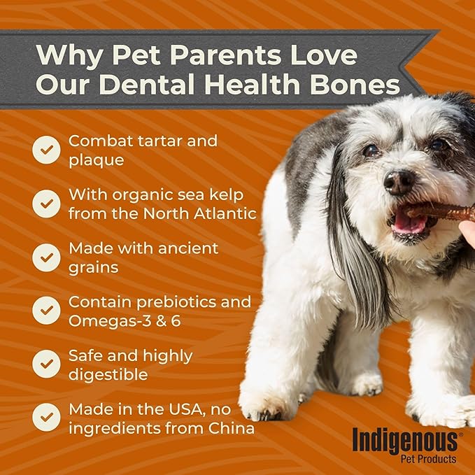 Indigenous Dental Health Bones Original Fresh Breath Flavor 17ounces (Pack of 2)