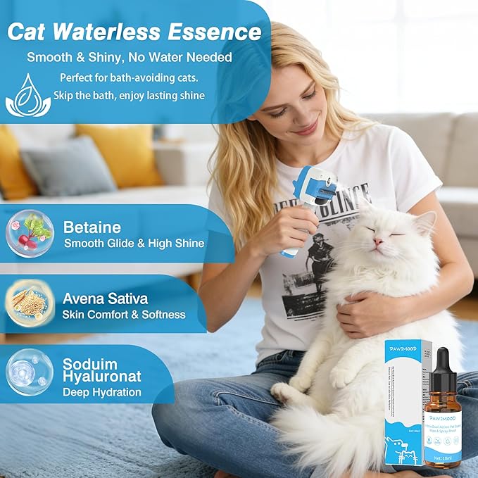 Dog Steam Brush for Dogs & Cats,5-in-1 Self-Cleaning Dog Steam Brush with 3 Swap-in Heads (Grooming, Dematting, Deshedding),Renu Dog Brush for Shedding & Hair Removal,Includes Cat Waterless Shampoo