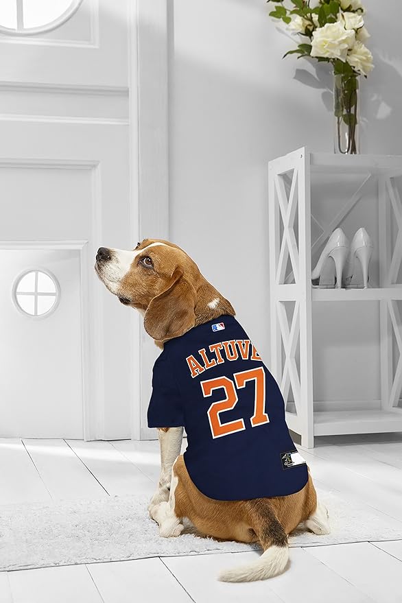 MLBPA Dog Jersey - Jose Altuve #27 Pet Jersey - MLB Houston Astros Mesh Jersey, X-Large